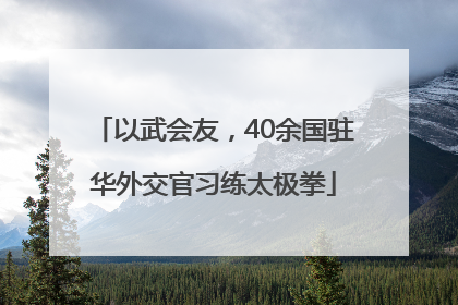 以武会友，40余国驻华外交官习练太极拳