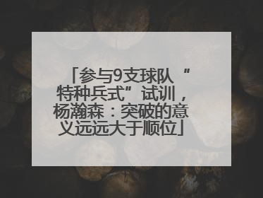 参与9支球队“特种兵式”试训，杨瀚森：突破的意义远远大于顺位