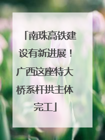 南珠高铁建设有新进展！广西这座特大桥系杆拱主体完工
