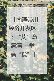 南通崇川经济开发区：“艾”意满满 一举高“粽”