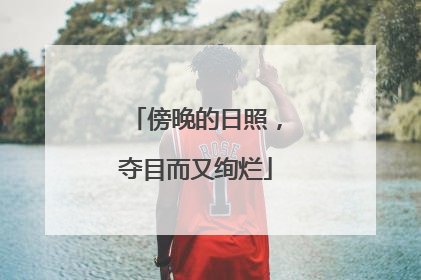 傍晚的日照，夺目而又绚烂