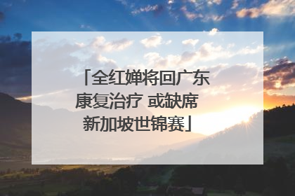 全红婵将回广东康复治疗 或缺席新加坡世锦赛
