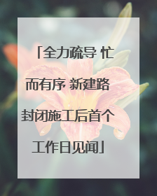 全力疏导 忙而有序 新建路封闭施工后首个工作日见闻