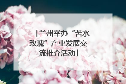 兰州举办“苦水玫瑰”产业发展交流推介活动