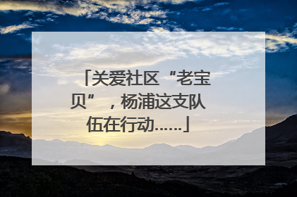 关爱社区“老宝贝”，杨浦这支队伍在行动……