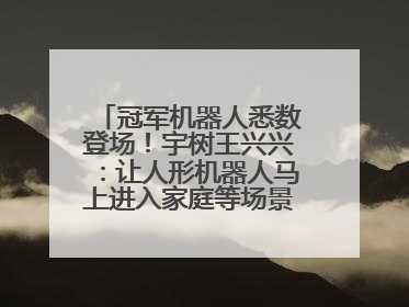 冠军机器人悉数登场！宇树王兴兴：让人形机器人马上进入家庭等场景并不现实