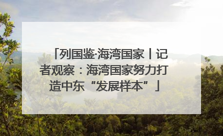 列国鉴·海湾国家丨记者观察：海湾国家努力打造中东“发展样本”