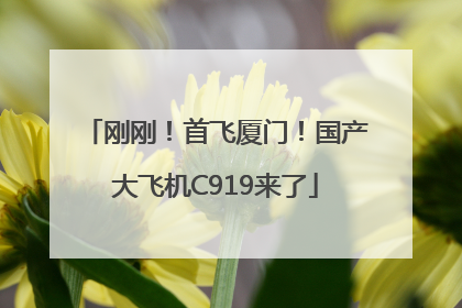 刚刚！首飞厦门！国产大飞机C919来了