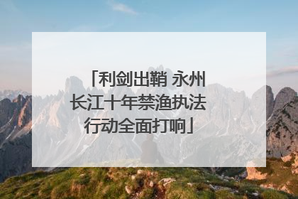 利剑出鞘 永州长江十年禁渔执法行动全面打响