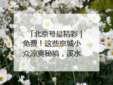 北京号最精彩｜免费！这些京城小众凉爽秘境，溪水清透美如画