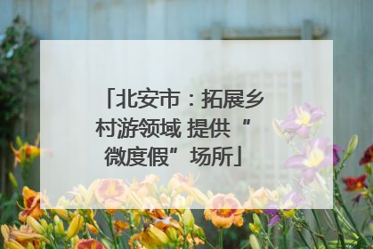 北安市：拓展乡村游领域 提供“微度假”场所