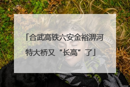 合武高铁六安金裕淠河特大桥又“长高”了