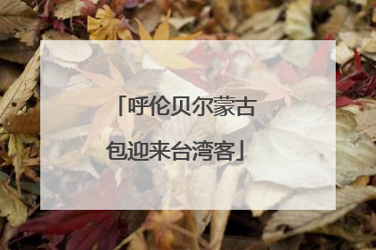 呼伦贝尔蒙古包迎来台湾客