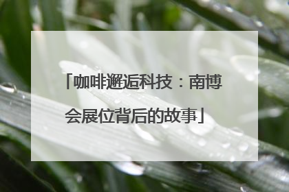 咖啡邂逅科技：南博会展位背后的故事