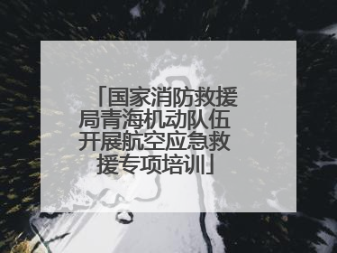 国家消防救援局青海机动队伍开展航空应急救援专项培训