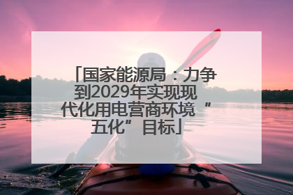 国家能源局：力争到2029年实现现代化用电营商环境“五化”目标