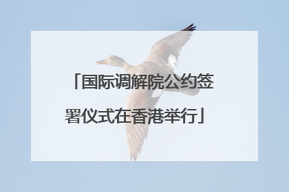 国际调解院公约签署仪式在香港举行