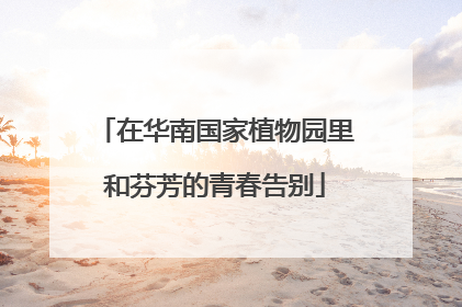 在华南国家植物园里和芬芳的青春告别