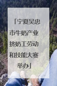 宁夏吴忠市牛奶产业挤奶工劳动和技能大赛举办
