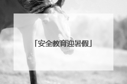 安全教育迎暑假