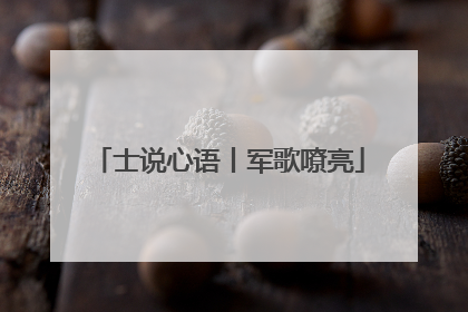 士说心语丨军歌嘹亮