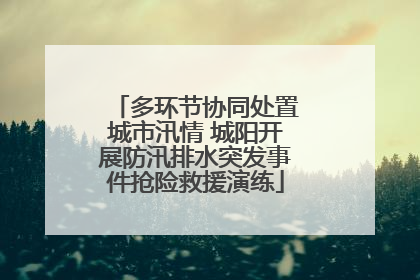 多环节协同处置城市汛情 城阳开展防汛排水突发事件抢险救援演练