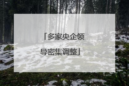 多家央企领导密集调整
