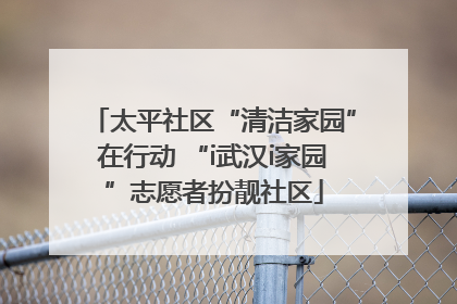 太平社区“清洁家园”在行动 “i武汉i家园”志愿者扮靓社区