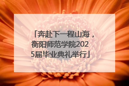 奔赴下一程山海，衡阳师范学院2025届毕业典礼举行
