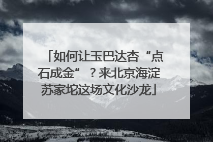 如何让玉巴达杏“点石成金”？来北京海淀苏家坨这场文化沙龙