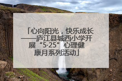 心向阳光，快乐成长——庐江县城西小学开展“5·25”心理健康月系列活动