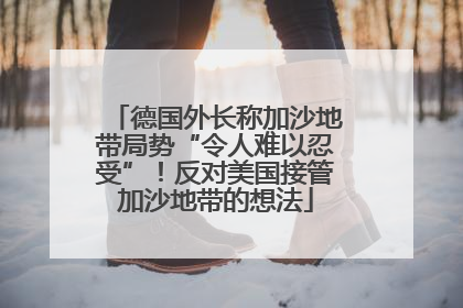 德国外长称加沙地带局势“令人难以忍受”！反对美国接管加沙地带的想法