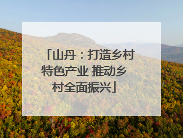 山丹：打造乡村特色产业 推动乡村全面振兴