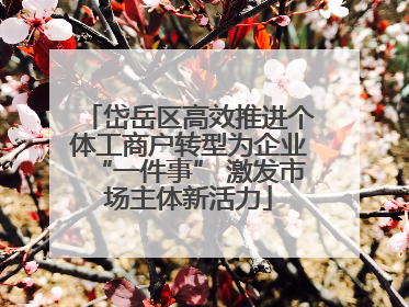 岱岳区高效推进个体工商户转型为企业“一件事” 激发市场主体新活力