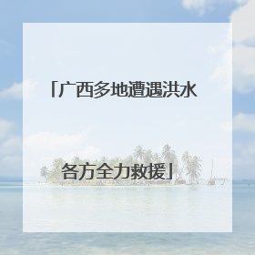 广西多地遭遇洪水 各方全力救援