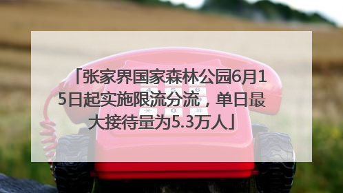 张家界国家森林公园6月15日起实施限流分流，单日最大接待量为5.3万人