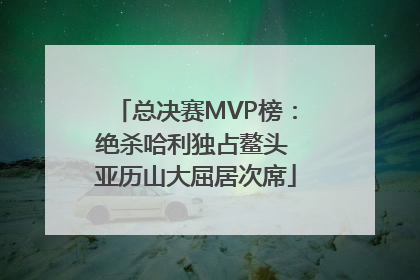 总决赛MVP榜：绝杀哈利独占鳌头 亚历山大屈居次席