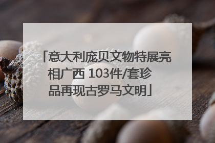 意大利庞贝文物特展亮相广西 103件/套珍品再现古罗马文明