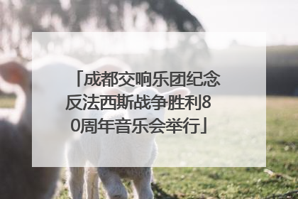 成都交响乐团纪念反法西斯战争胜利80周年音乐会举行