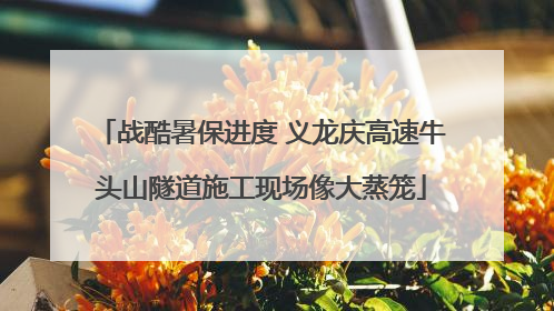 战酷暑保进度 义龙庆高速牛头山隧道施工现场像大蒸笼