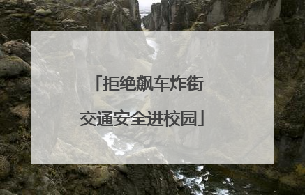 拒绝飙车炸街 交通安全进校园