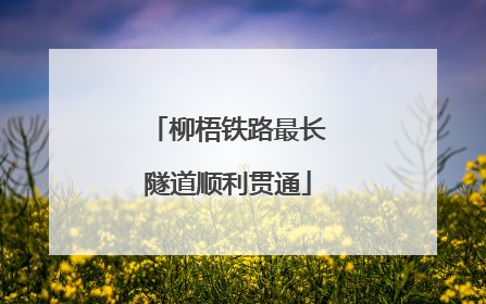 柳梧铁路最长隧道顺利贯通