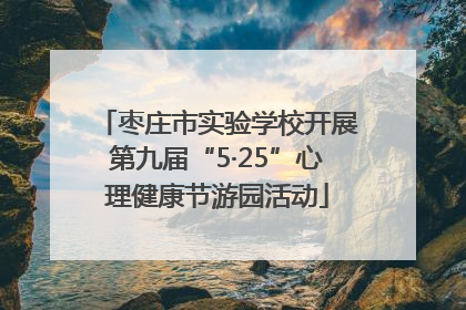 枣庄市实验学校开展第九届“5·25”心理健康节游园活动