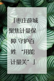 枣庄薛城聚焦计量保障 守护百姓 “用能计量关”