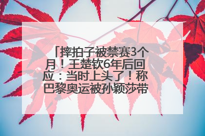 摔拍子被禁赛3个月！王楚钦6年后回应：当时上头了！称巴黎奥运被孙颖莎带着打，搭档8年“一个眼神就能懂”