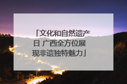 文化和自然遗产日 广西全方位展现非遗独特魅力