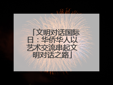 文明对话国际日：华侨华人以艺术交流串起文明对话之路