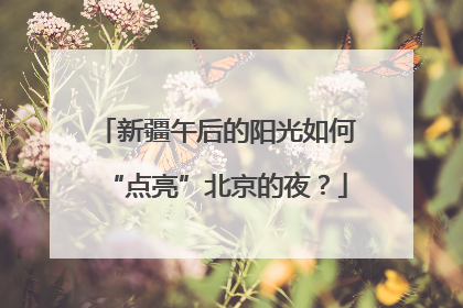 新疆午后的阳光如何“点亮”北京的夜？