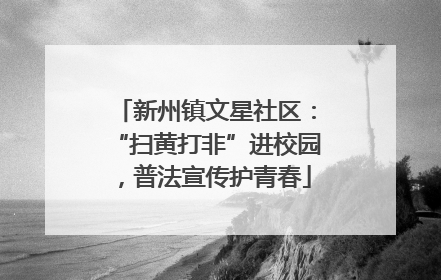 新州镇文星社区：“扫黄打非”进校园，普法宣传护青春
