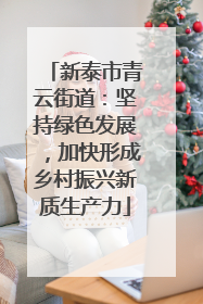 新泰市青云街道：坚持绿色发展，加快形成乡村振兴新质生产力